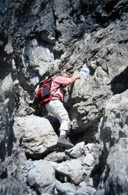 Entlang der Steilwand