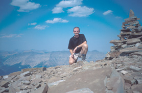 On the summit of Mt. Blakiston