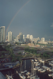 View from Granville Bridge into the direction of Yaletown