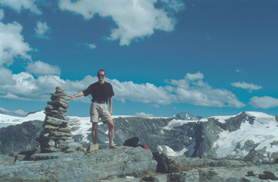 On the summit of Mt. Abbott
