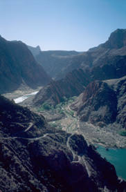 Colorado and Bright Angel Canyon (where BA campground is located)