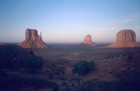 View from campground around sunset