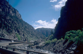 Colorado Canyon with I70 between Grand Junction and Glenwood Springs